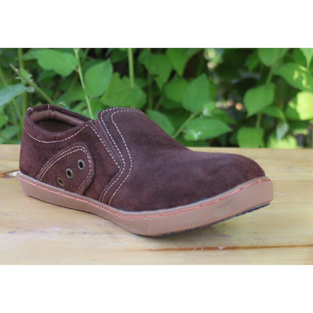 Sepatu Pria Kulit Asli Rasheda 015 Kasual Slip On