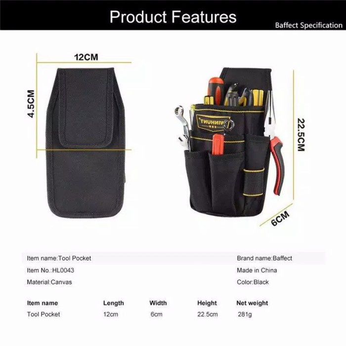 tas pinggang tas peralatan tukang