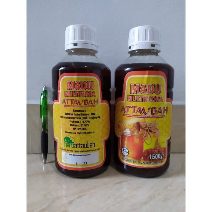 

Madu Multiflora Madu Hutan Asli Attaubah Untuk Lambung dan Pencernaan 1500gr