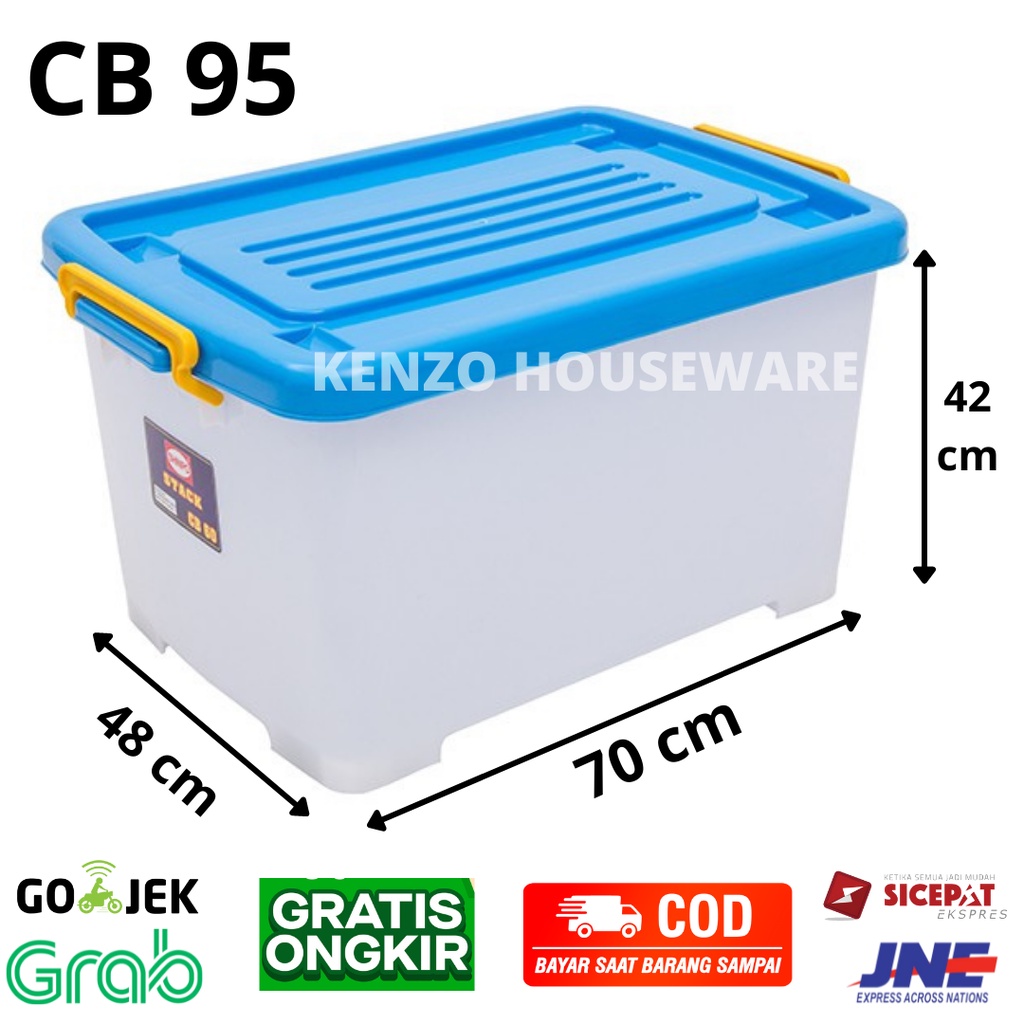 CONTAINER BOX SHINPO CB 95 LITER KONTAINER STORAGE BOX CB 95 RODA SHINPO