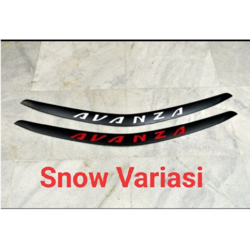 Hood molding Lis kap mesin Avanza 2016 hitam dop EMBOSS