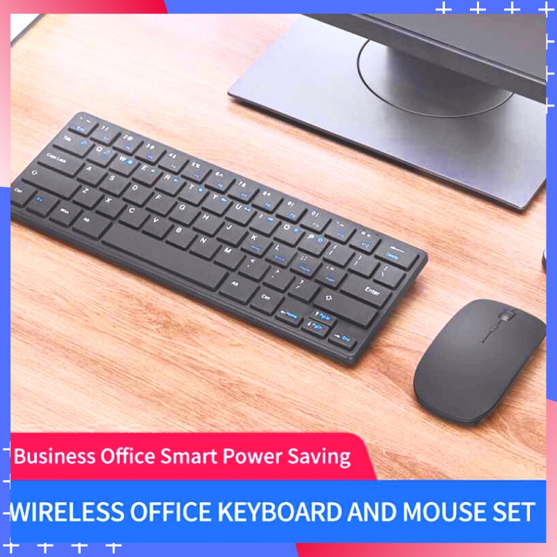 Paket Keyboard Wireless Office Dan Mouse Wireles USB Receiver Combo PC laptop Komputer HP From OTG
