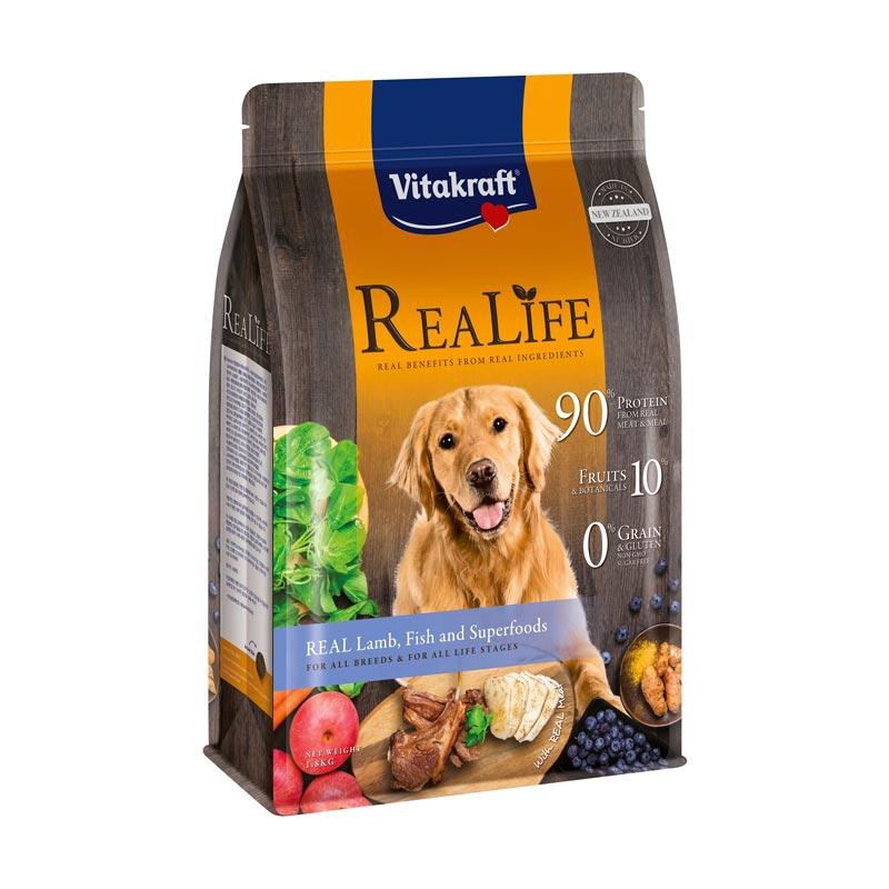 

VITAKRAFT Makanan Anjing Premium REALIFE Lamb and Fish 1.8kg