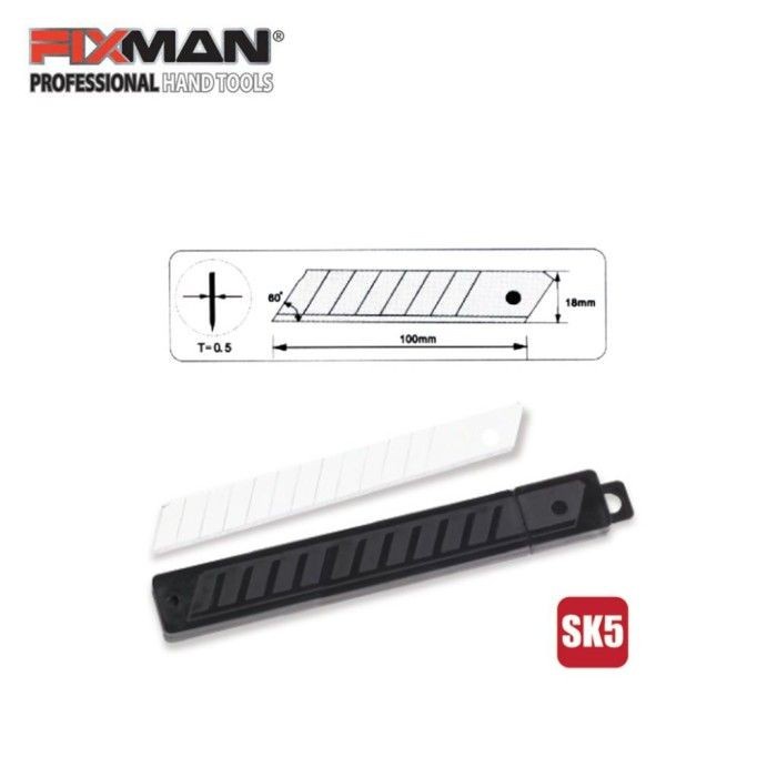 

Wow Fixman Omc-E0102 Snap Off Knife Bladebox18Mmx10Pcs Gilaa!!!