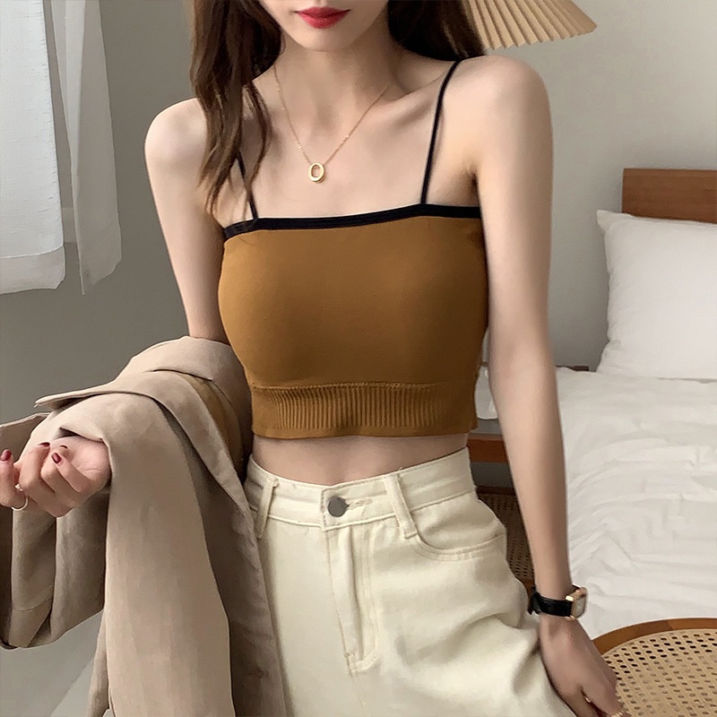 SEXYLADIES Tanktop wanita polos terbaru model korea croptop polos tengtop polos tanktop tali tipis