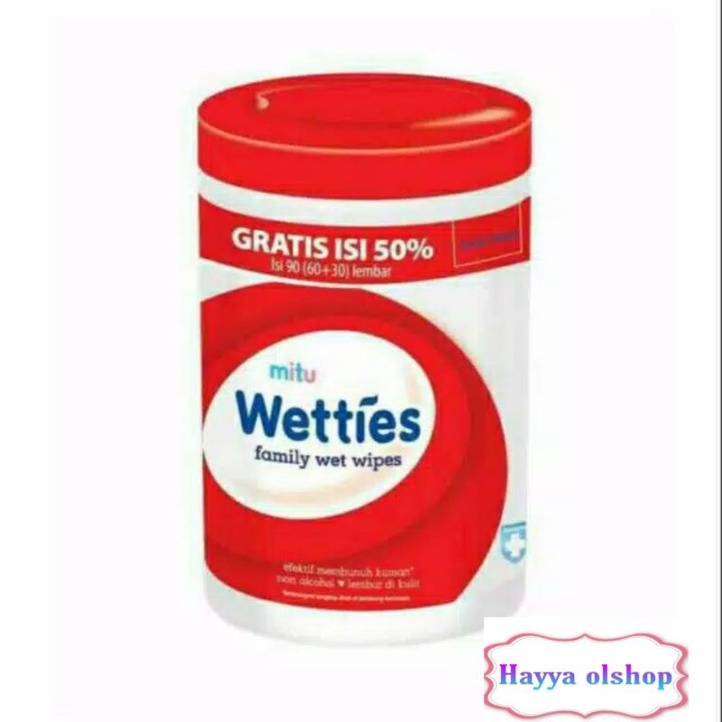 MITU WETTIES BOTOL 90 LEMBAR