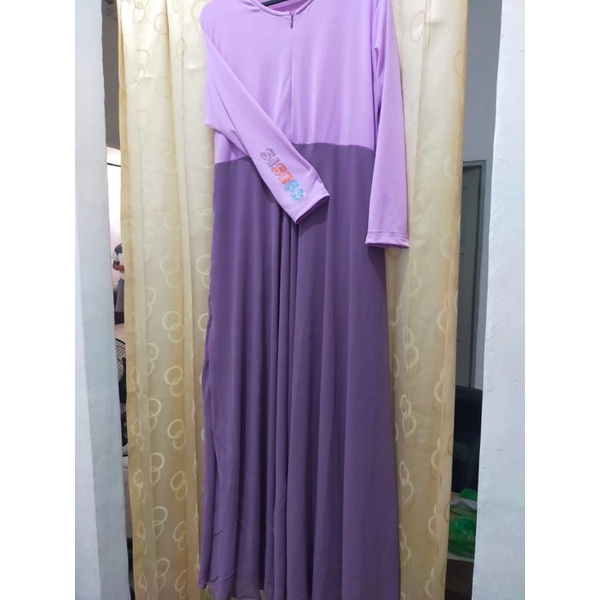gamis sisesa ungu lilac