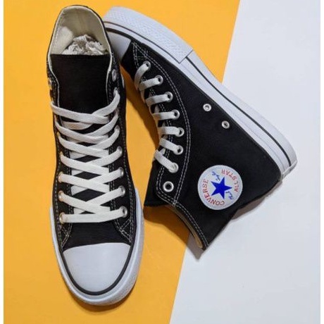 CONVERSE CLASSIC HIGH. UNISEX. BLACK WHITE. HITAM PUTIH.