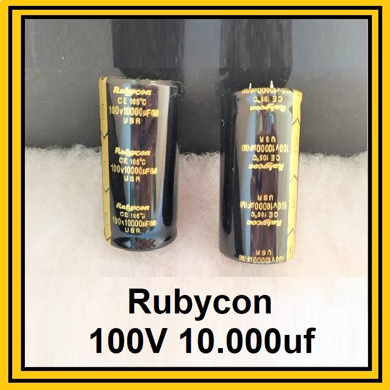 Elco Capasitor 10000uf 100v RUBYCON HITAM Elko Kapasitor 10000 uf 100 Volt