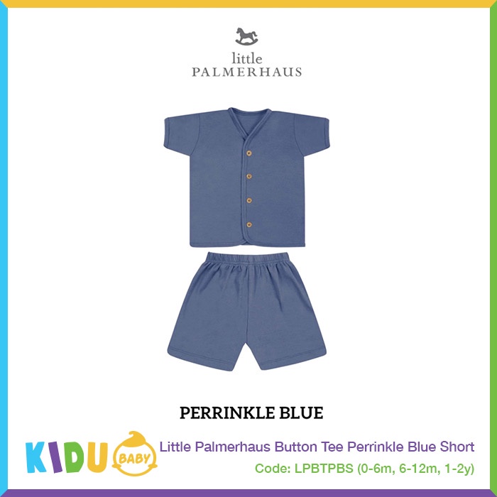 Little Palmerhaus Button Tee Short Baju Bayi Baju Anak Lengan Pendek Celana Pendek Kidu Baby