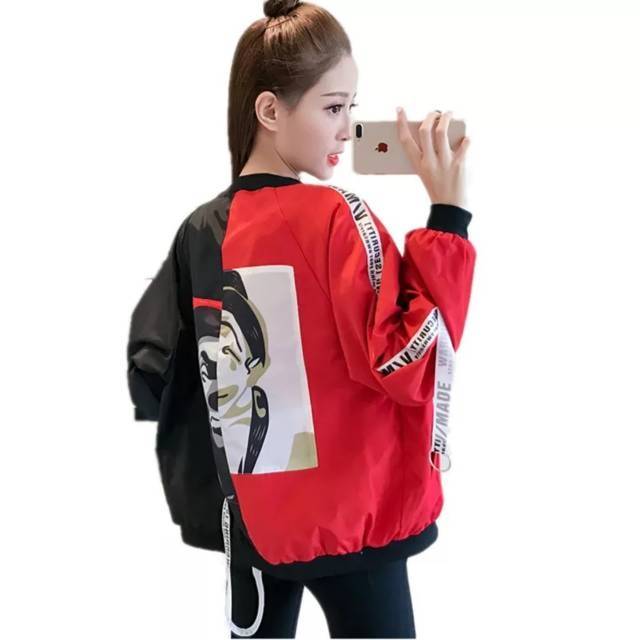 Jaket Parasut Wanita Model Harajuku