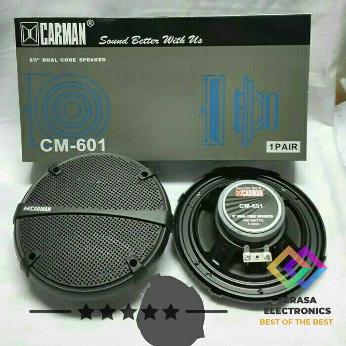 SPEAKER MOBIL SPEAKER PINTU MOBIL 6 12 INCH CARMAN 100 WATT  ASLI