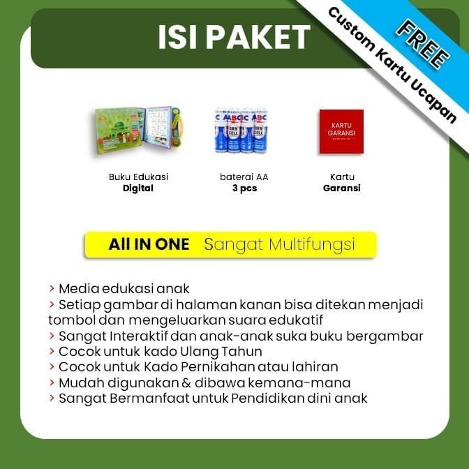 Mainan anak edukasi / Mainan edukasi islami / buku pintar 4 bahasa / Buku pintar islami 4 bahasa