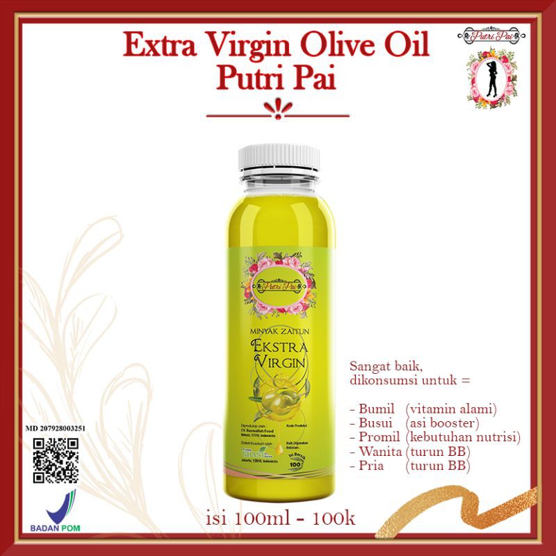 

EXTRA VIRGIN OLIVE OIL 100ML - PUTRI PAI