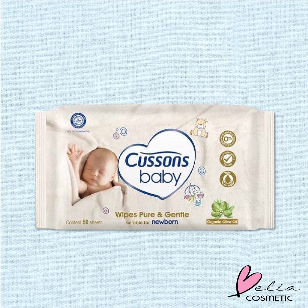 ❤ BELIA ❤ CUSSONS BABY Wipes | 45 Sheets 45's Sheet | Tisu basah | Tissue Bayi | Tissues | Mild &amp; Gentle | Soft &amp; Smooth | Fresh &amp; Nourish | Pure &amp; Gentle | Protect Care | Sensitive (✔BPOM)