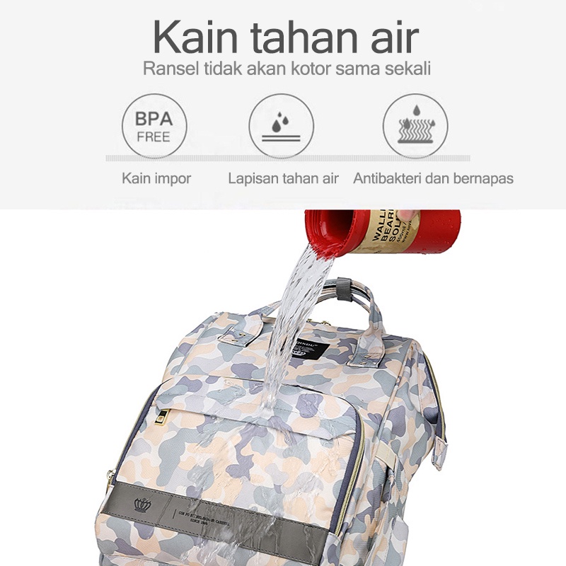 Tas Bayi Multifungsi/Backpack/Baby diapers bag/Tas Perlengkapan (B255)