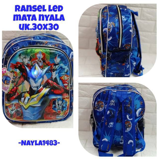 Tas anak ultraman led tas anak paud tk