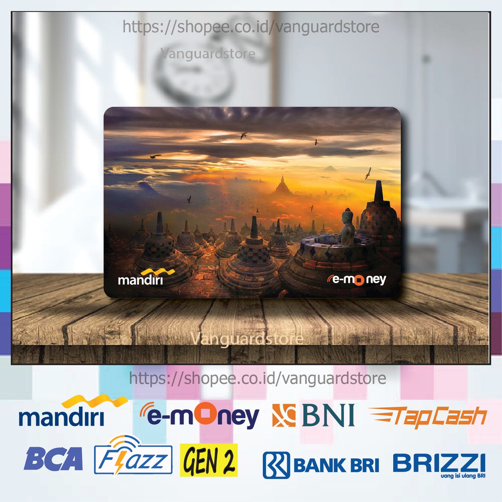 KARTU E MONEY E TOLL CANDI BOROBUDUR KUMPULAN 40 EMONEY MANDIRI FLAZZ BCA BNI TAPCASH BRIZZI BRI