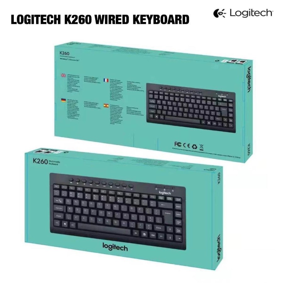 Keyboard Logitech K260 Kabel USB PC Komputer Multimedia Aksesoris Handphone HP OCEANMART OCEAN MART Murah Grosir