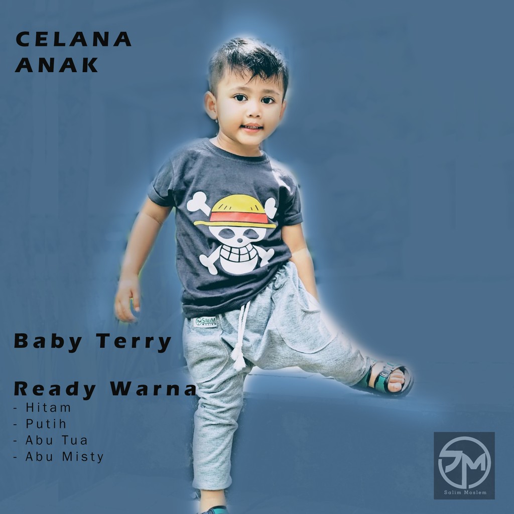 Celana anak Baby Terry usia 1-6 tahun Salim Moslem