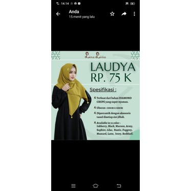 LAUDYA HIJAB INSTAN DARI LINALIVIA