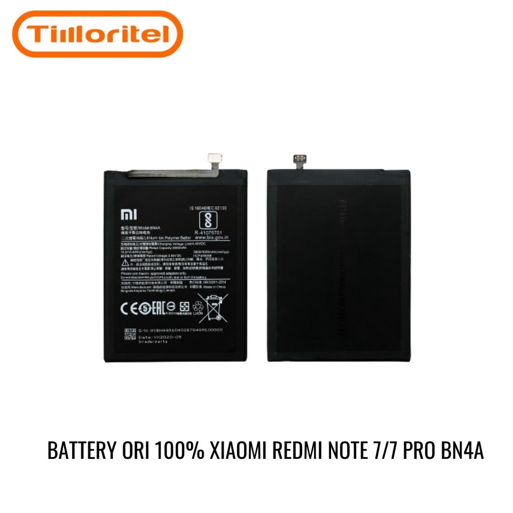 BATTERY BATRAI BATRE ORI 100% XIAOMI REDMI NOTE 7 / BN4A