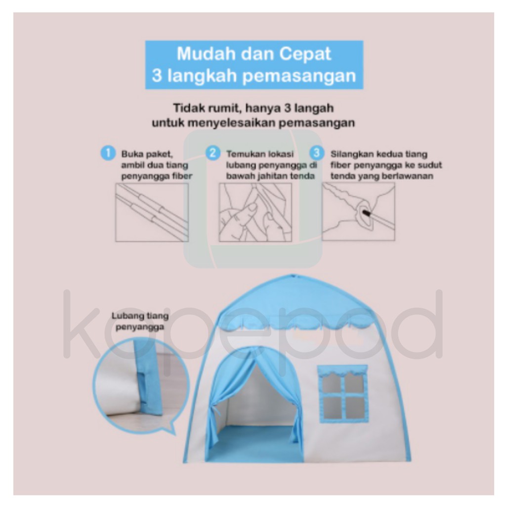 TENDA Mainan Anak Model Rumah Tenda Anak Anak Murah Tenda Camping Anak Perempuan Jumbo Kemping