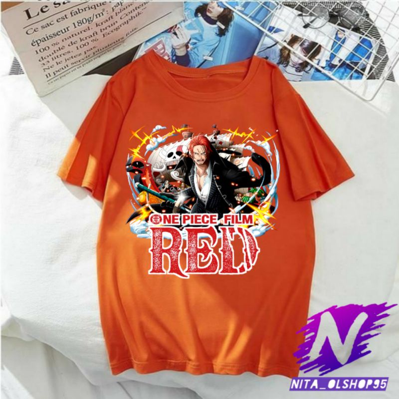 kaos anak one piece spesial film red baju akagami no shanks