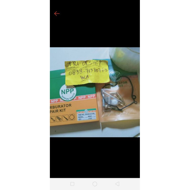 reparkit karbu beat scoopy repairkit parkit pairkit repair repar kit jarum spuyer Npp isi karburator