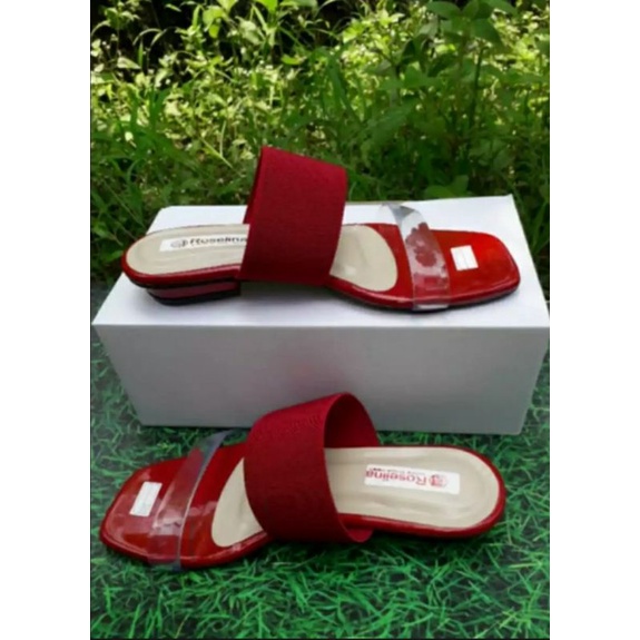 SANDAL WANITA HAK 3 CM KARET JELI SANDAL HEELS MURAH SHY-0023