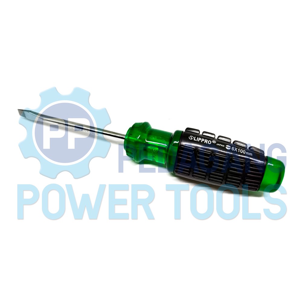 LIPPRO OBENG MINUS 4 INCH GAGANG KARET SL6 X 100 MM SCREWDRIVER MIN