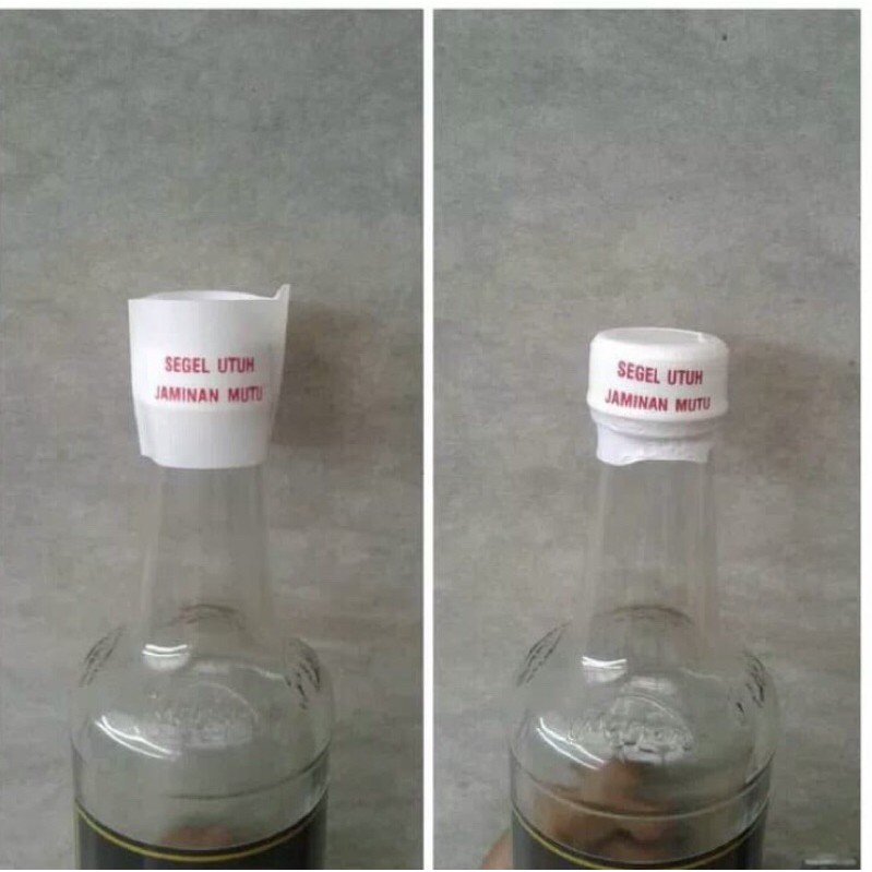 plastik segel tutup botol aqua plastik shrink (isi 50)