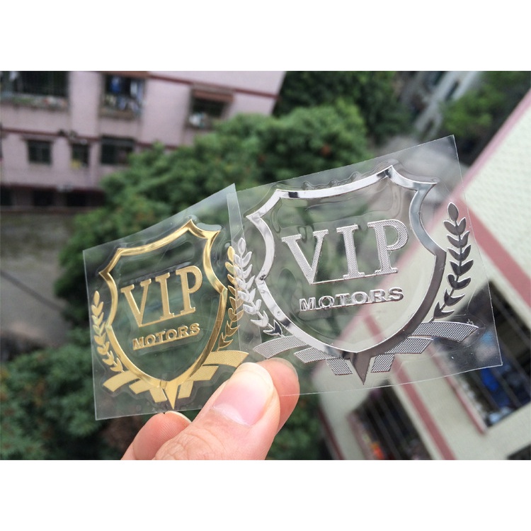 Stiker Logo VIP Bahan Aluminum Untuk Kaca Jendela Mobil Universal