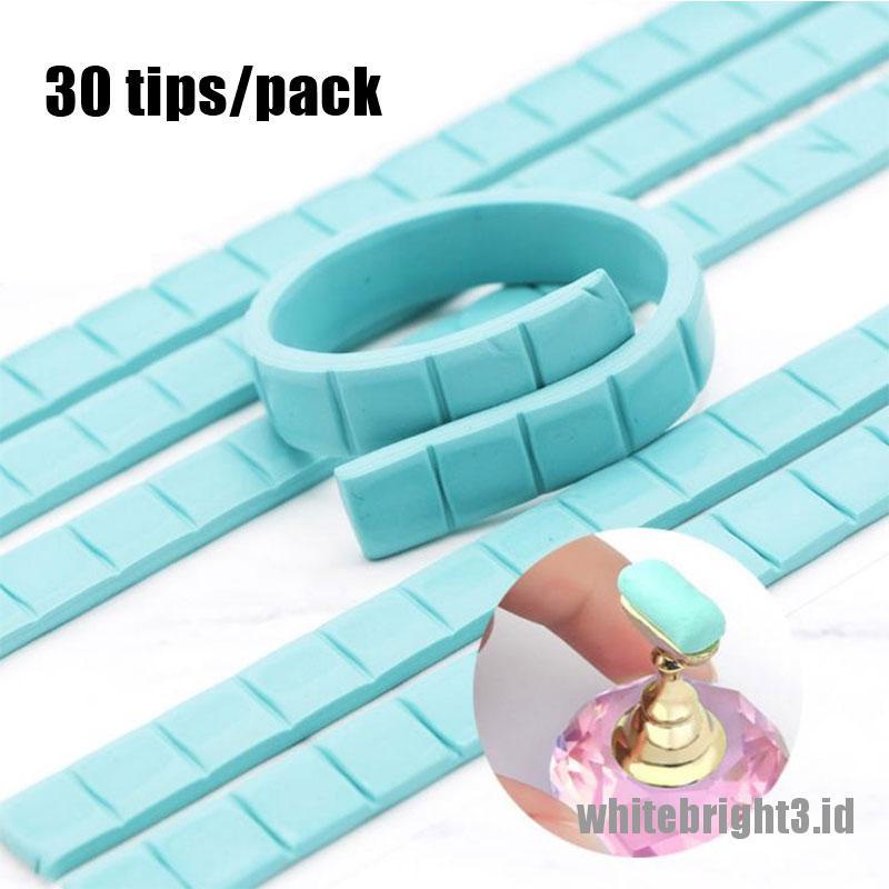 &lt; White3 &gt; 30 Tip / Set Lem Clay Multifungsi Untuk Nail Art / Manicure