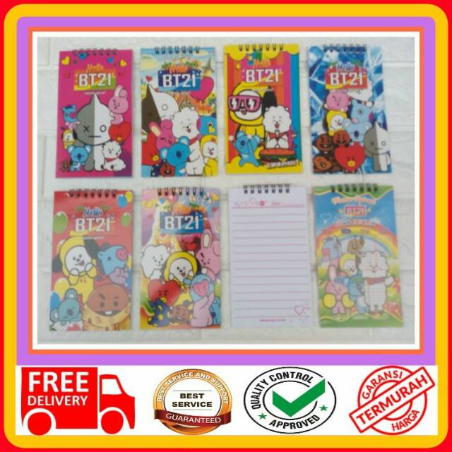 

MEMO BT21/BUKU NOTES/BUKU SAKU/MEMO SPIRAL