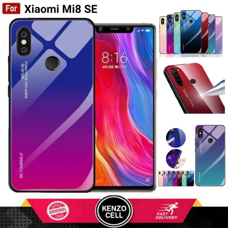 Case Xiaomi Mi 8 SE - Casing Mi8 SE Cover Hardcase Kesing Softcase Gkk Mate gradient Gradiasi Aurora