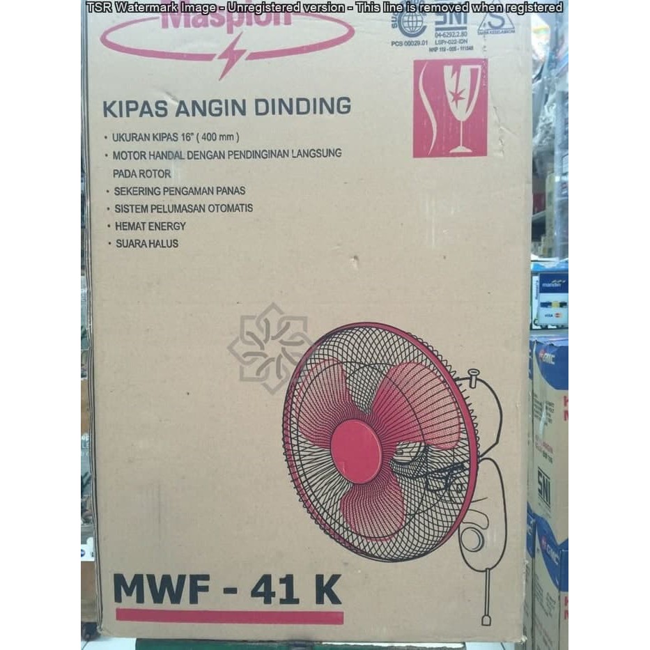 MASPION MWF-41K Wall Fan Kipas Angin Dinding