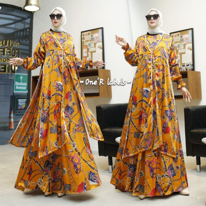 Hermes set by one r label - gamis termurah