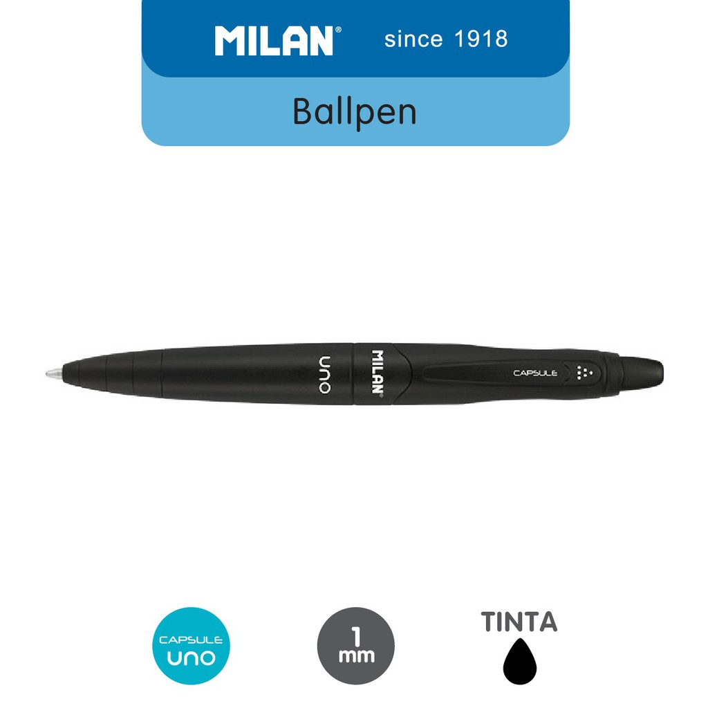 

Milan Pulpen Pena / Bolpen Bolpoint Uno Warna Hitam (1 Pcs) #17656792