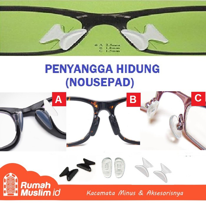 Nosepad Kacamata Penyangga Kacamata Tatakan Hidung Kacamata Silikon