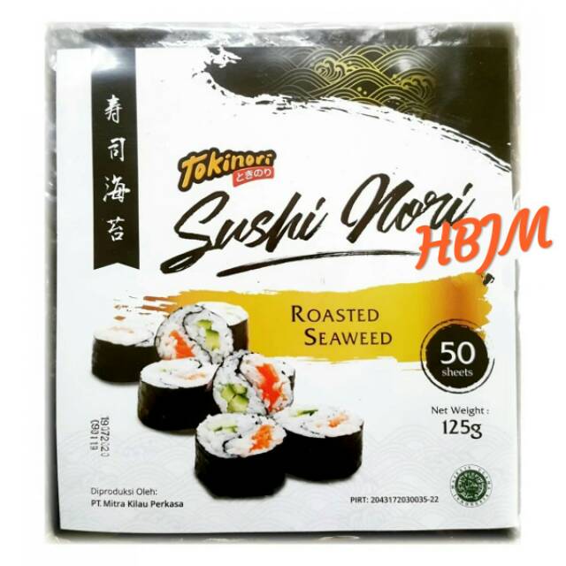 

Tokinori Sushi Nori 125g 50sheet/pck - Green. Terlarisw