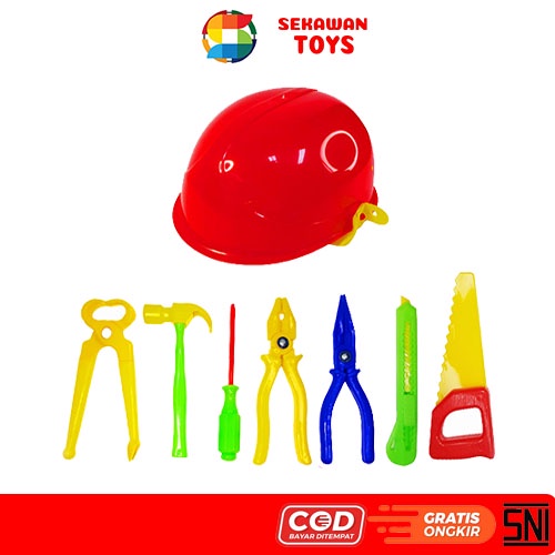 Mainan Tool Set/ Peralatan Set Pekerjaan 8pcs/ Mainan Tool 7pcs LE2 JSP