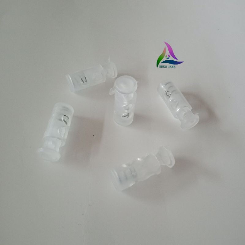 STOPPER BOTOL MASKER MINI LUBANG DUA PLASTIK BENING