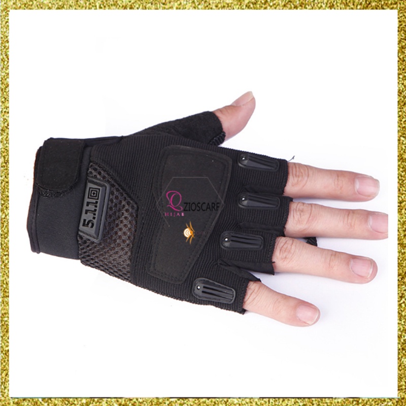 SARUNG TANGAN MOTOR TACTICAL PRIA DEWASA GLOVES SETENGAH JARI SEPEDA BIKER SPORT GLOVE GYM HKF