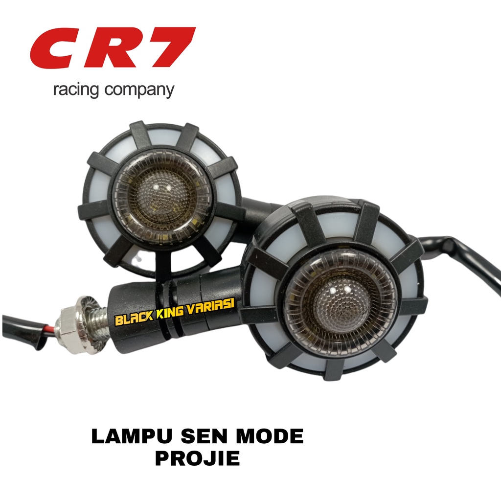 NEW Lampu Sen model proji Running Standby 2 warna Senja SeIn Motor Universal 2 mode