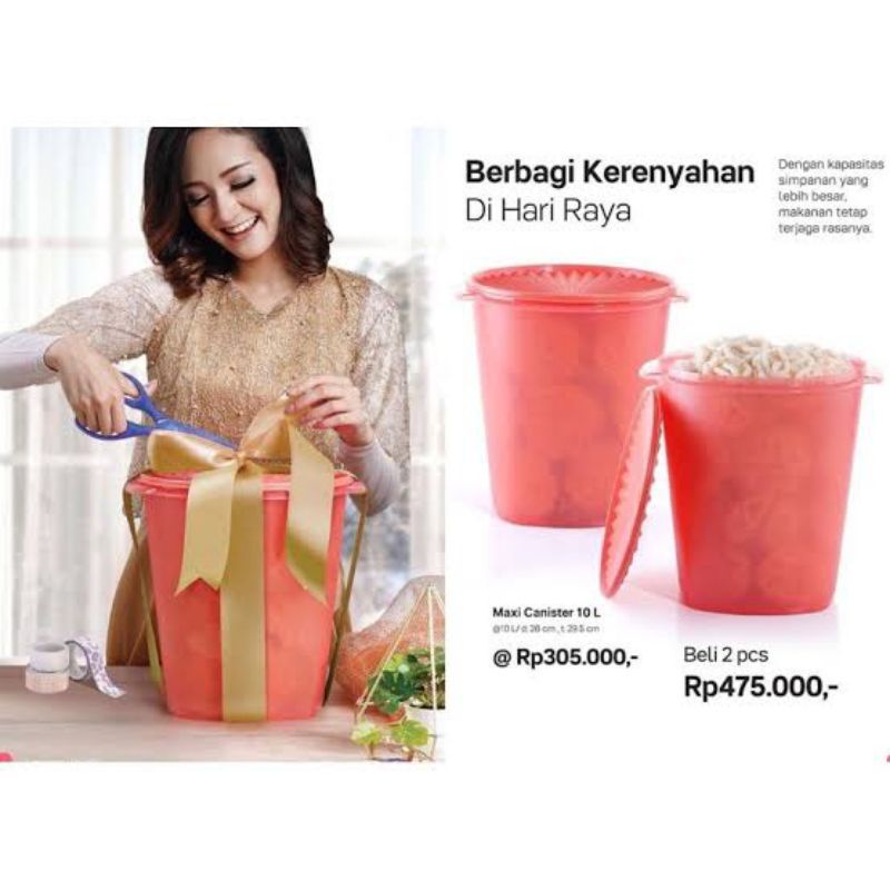 Maxi canister 10L/wadah kerupuk/lodong snack