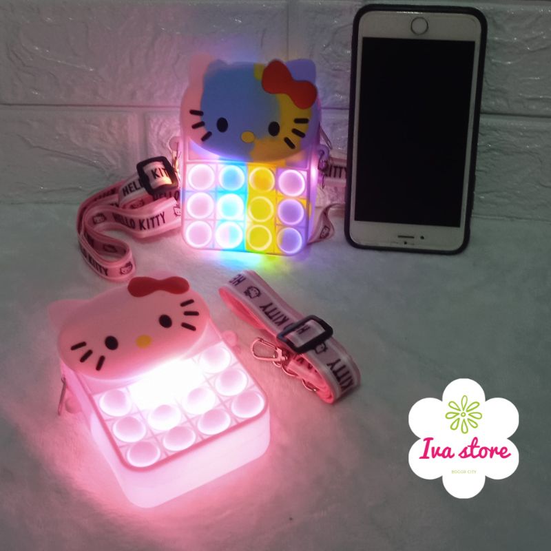 Tas Pop it Led Hello kitty mini