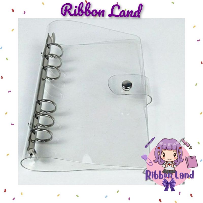 

A6 Cover Binder Notebook Diary Premium PVC Transparan ( Tebal ) 6 Ring