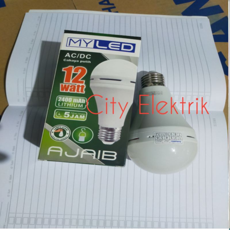 Lampu LED Emergency 12 Watt AC/DC / Lampu Ajaib / Lampu Led Emergency Murah Bergaransi