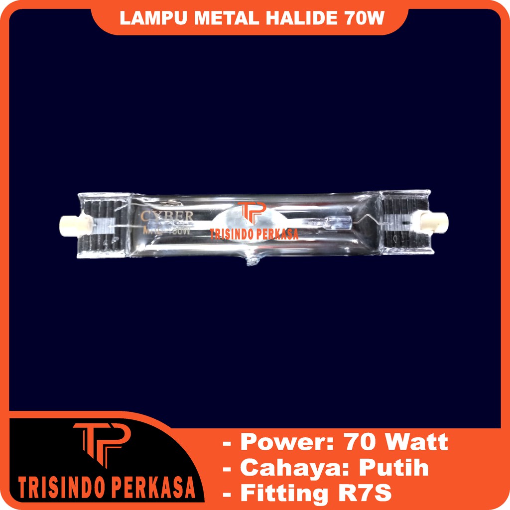 Lampu Ikan / Lampu Aquarium Metal Halide Double Ended 70W R7s